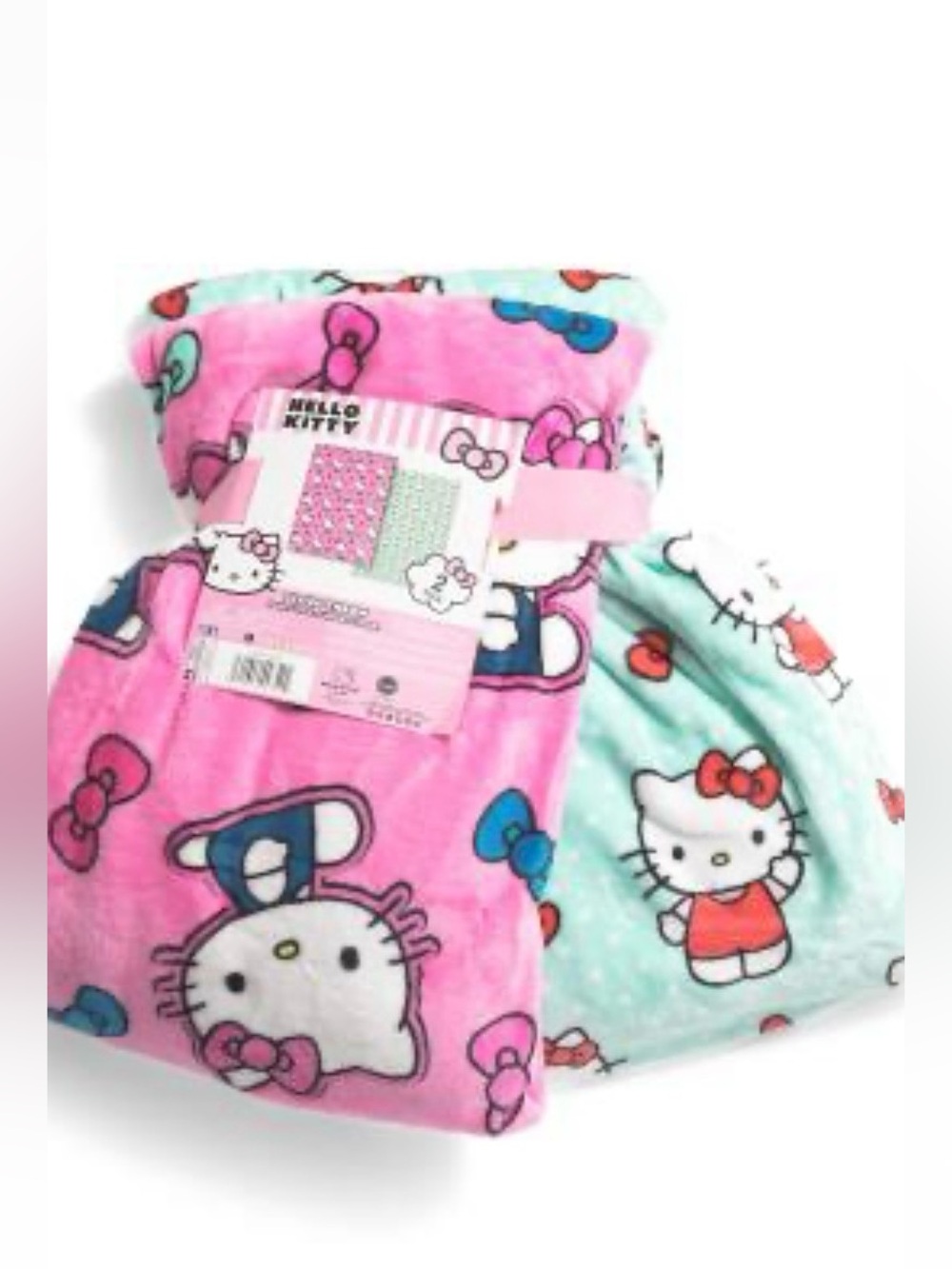 Brand New Hello Kitty 2 Pack Bows Throws